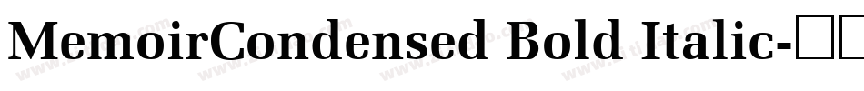 MemoirCondensed Bold Italic字体转换